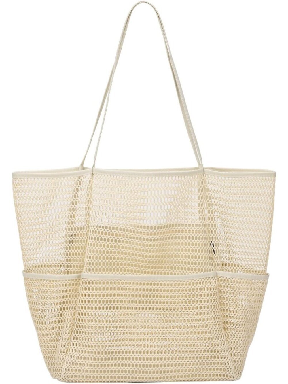 Women's Beige Waterproof Pool Bag for Travel Family Pool Beach Vacation Tote Bag